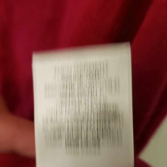 New York & Company Red Polo Collar Cuffed Sleeve Blouse - Picture 6 of 7